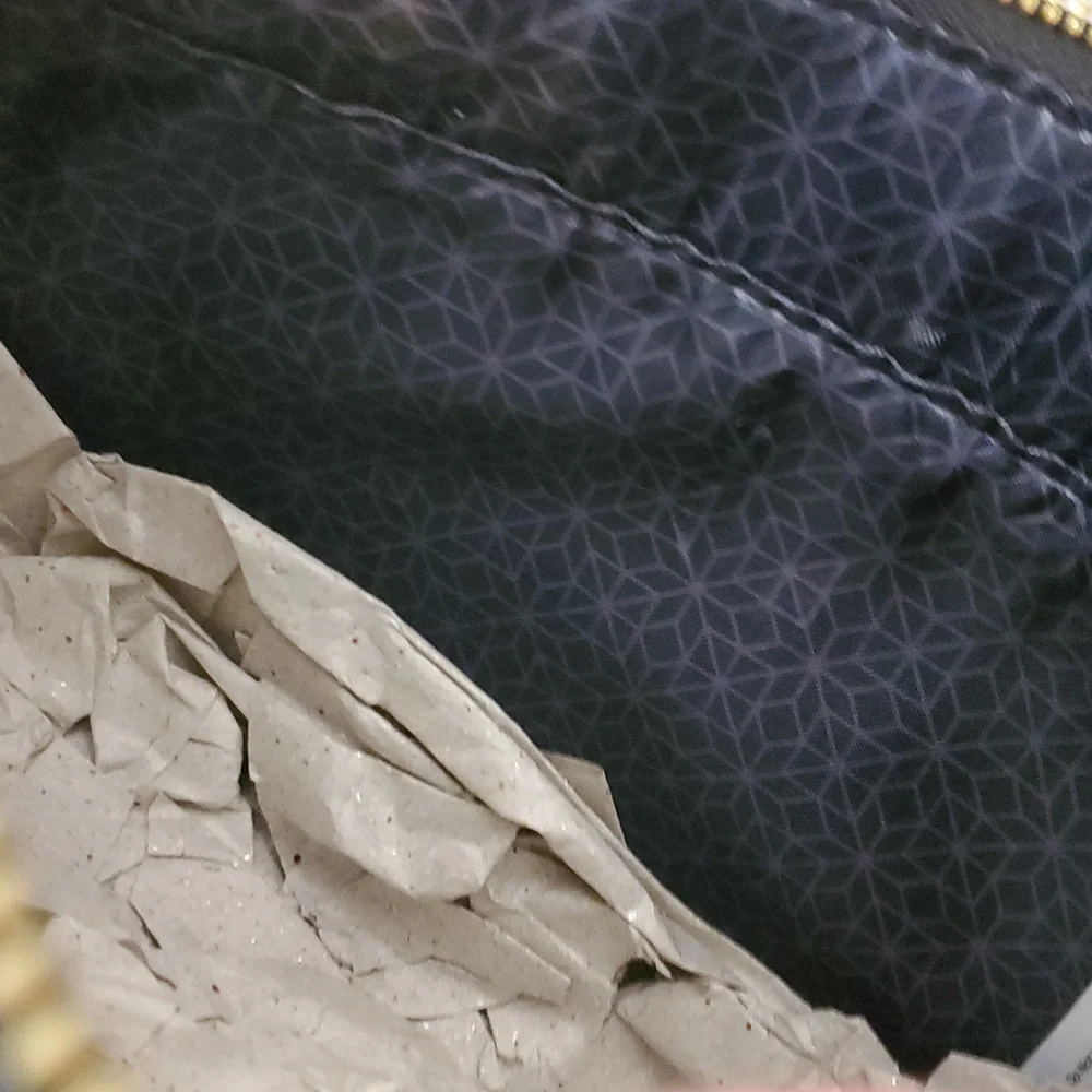 Time and Tru recycled materials crossbody handbag black, goldtone